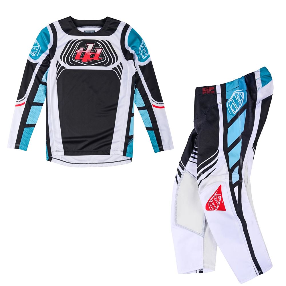Troy Lee Designs 2025 Motocross GP PRO Youth Wavez Combo Kit Phantom Turquoise